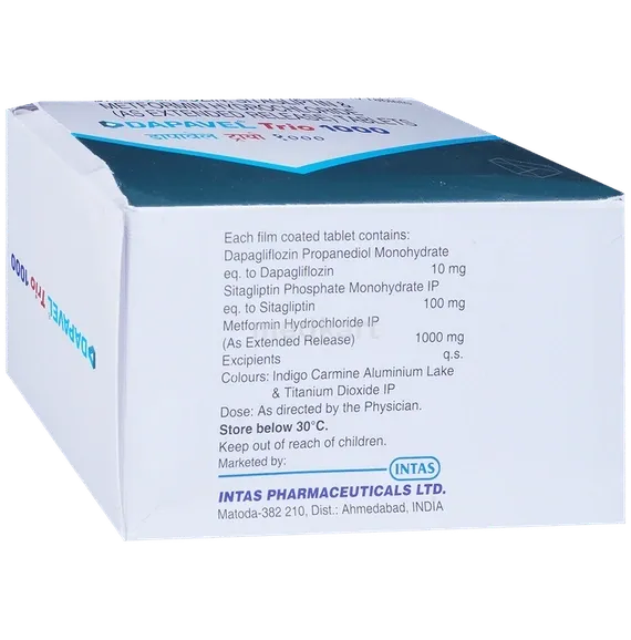 dapavel trio 1000mg tablet 10's
